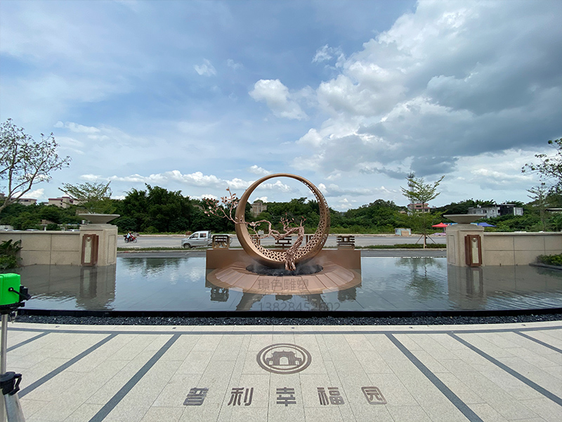 普利·廣西北流幸福園展示區(qū)不銹鋼雕塑擺件(圖4)